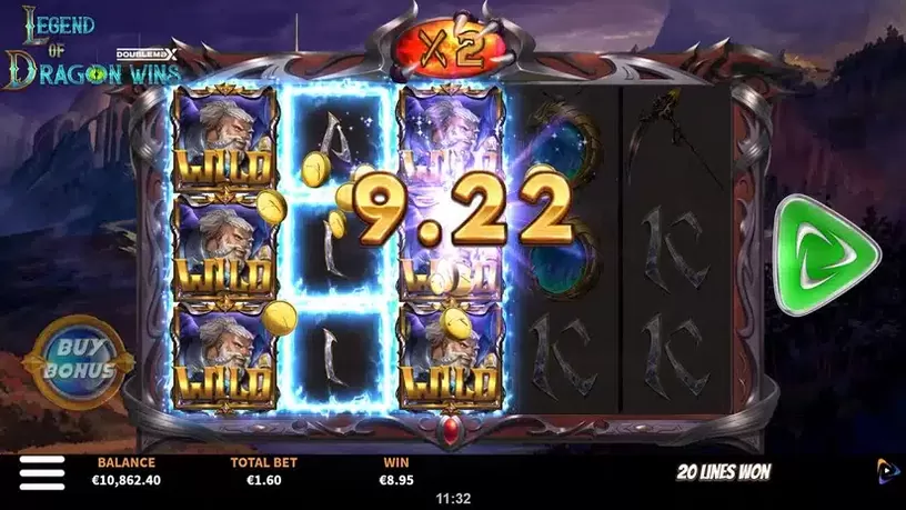 Legend of the Dragon Wins DoubleMax slot screenshot 5