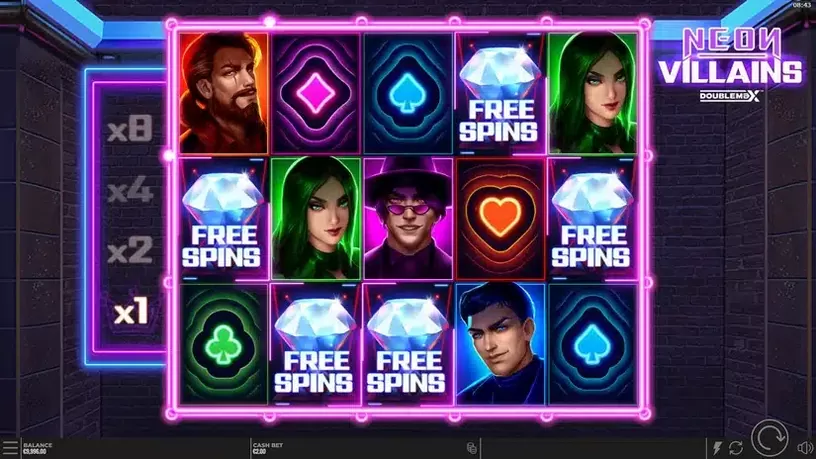 Neon Villains slot screenshot 2