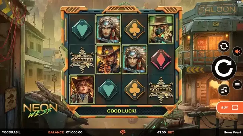 Neon West slot screenshot 1