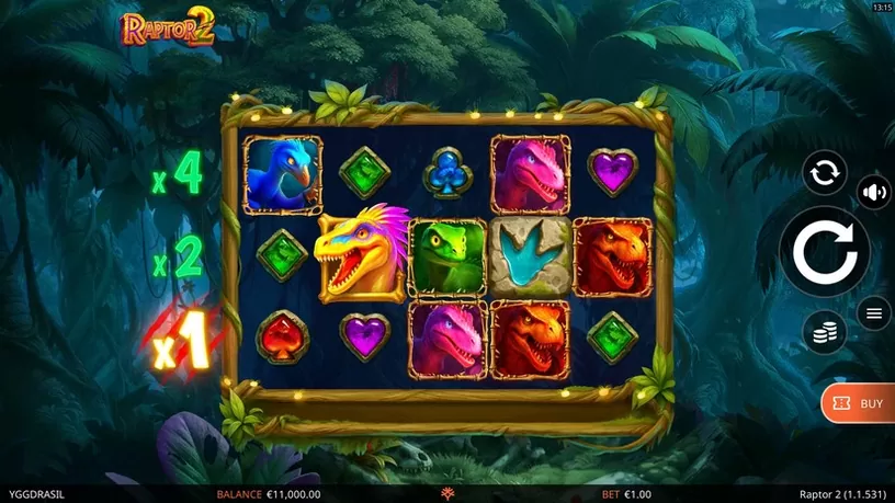 Raptor 2 slot screenshot 1