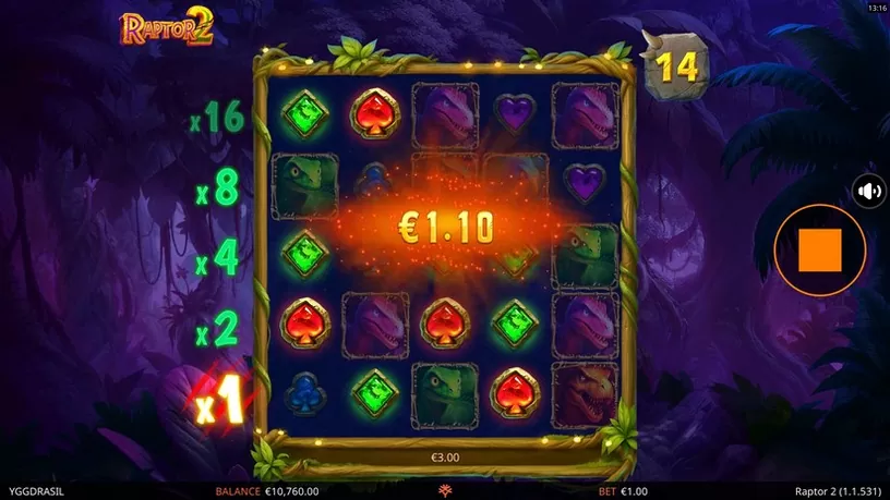 Raptor 2 slot screenshot 4