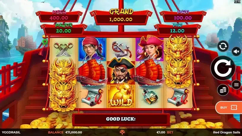Red Dragon Sails slot screenshot 1