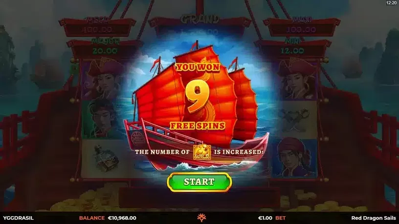 Red Dragon Sails slot screenshot 3