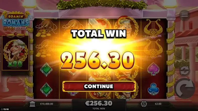 Roamin Romans Ultranudge slot screenshot 5