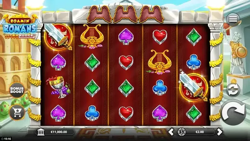 Roamin Romans Ultranudge slot screenshot 1