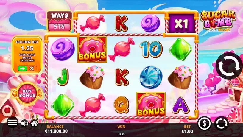 Sugar Bomb MultiBoost slot screenshot 1