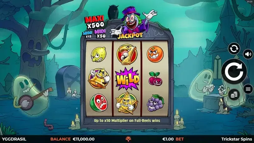 Trickstar Spins slot screenshot 1