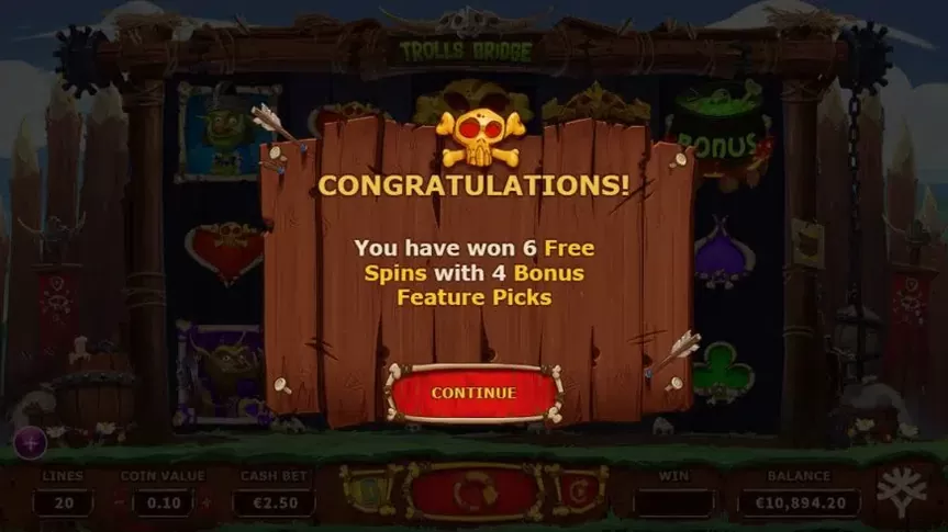 Trolls Bridge slot screenshot 5