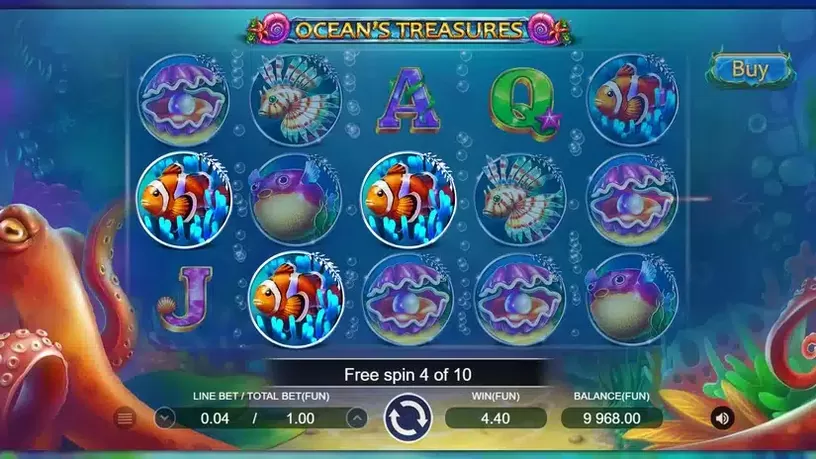 Ocean’s Treasures slot screenshot 3