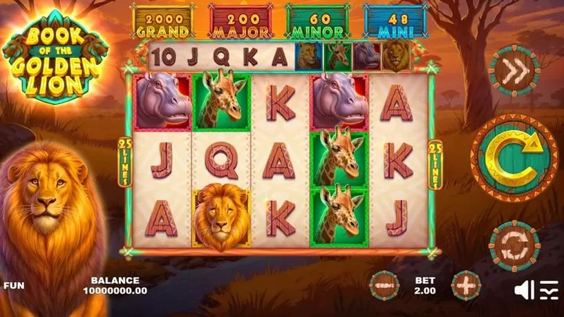 Book of the Golden Lion slot screenshot 1