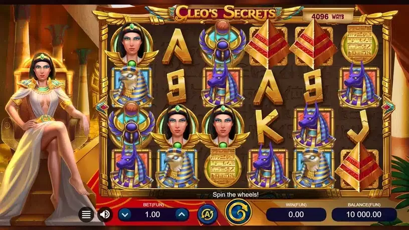 Cleo’s Secrets slot screenshot 1