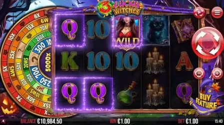 3 Lucky Witches slot screenshot 1
