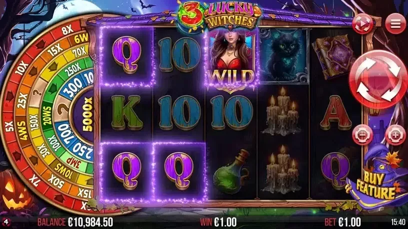 3 Lucky Witches slot screenshot 1