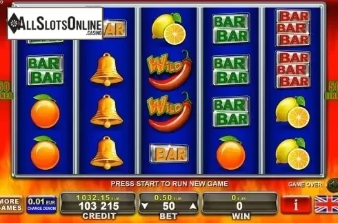 Reel Screen. 50 Spicy Fruits from EGT
