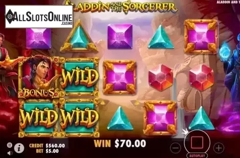 Win Screen 1. Aladdin and the Sorcerer from Pragmatic Play