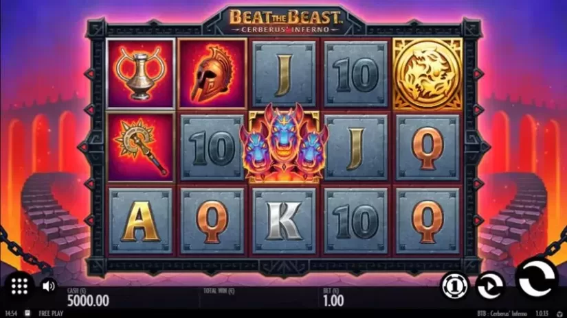 Beat the Beast Cerberus’ Inferno slot screenshot 1