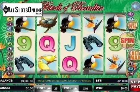 Screen5. Birds Of Paradise (Wager Gaming) from Wager Gaming