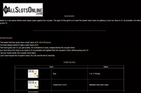 Game Rules screen