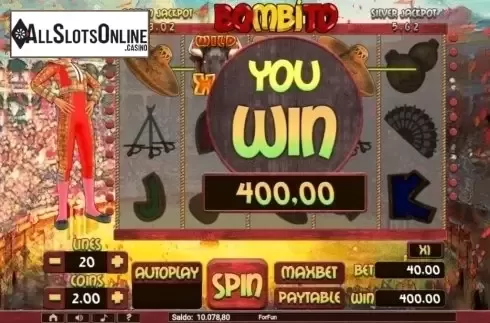 Win Screen. Bombito from Tuko Productions