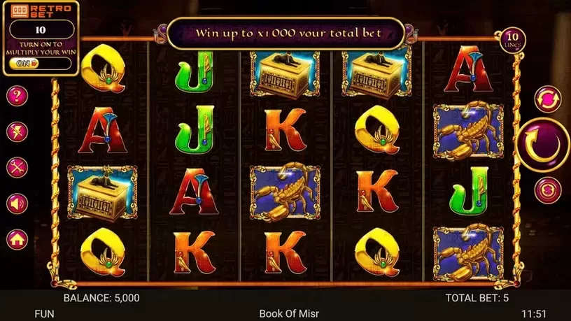Book Of Misr slot screenshot 1