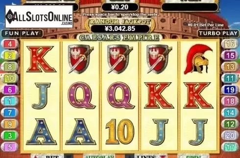 Reel Screen. Caesars Empire from RTG