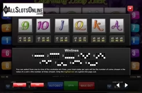 Screen2. Charming Lady Luck from 1X2gaming