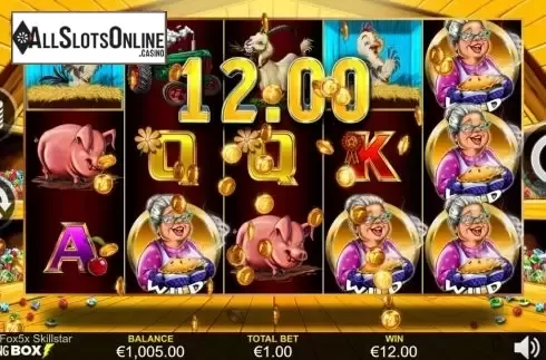 Win Screen 2. Chicken Fox 5x Skillstar from Lightning Box