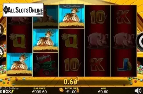 Win Screen 3. Chicken Fox 5x Skillstar from Lightning Box