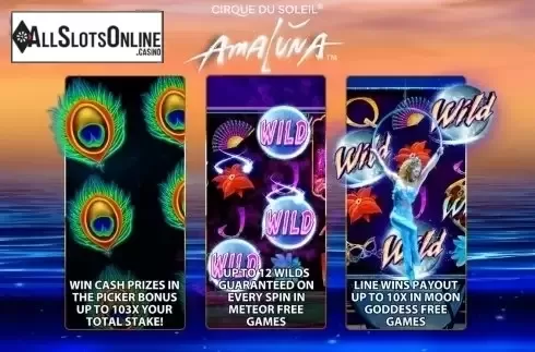 Intro screen. Cirque Du Soleil Amaluna from Bally