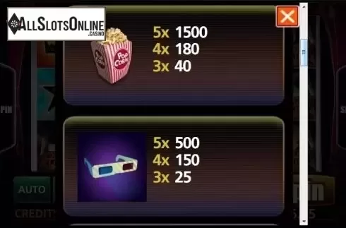 Paytable 2. Classic Cinema from MultiSlot