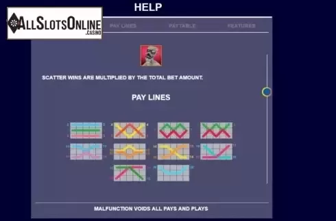 Paytable screen 2. Cleopatra (Arrows Edge) from Arrows Edge