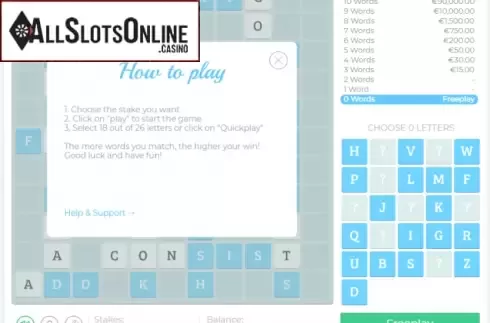 Info. Crossword Riches from Gluck Games