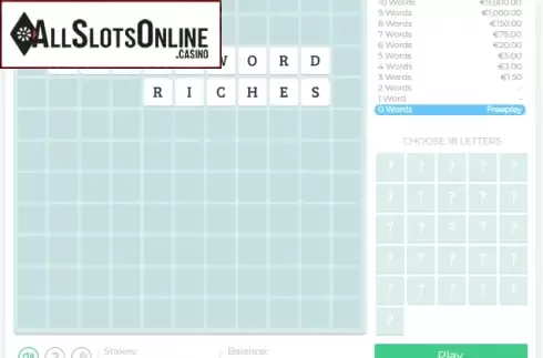 Reel Screen. Crossword Riches from Gluck Games