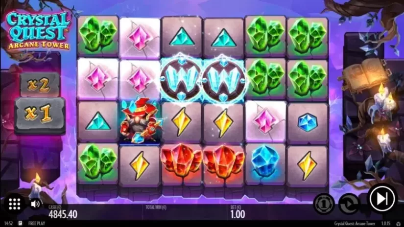 Crystal Quest Arcane Tower slot screenshot 3