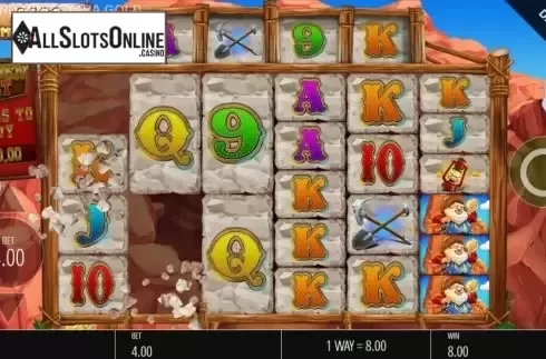 Win Screen. Diamond Mine Extra Gold Megaways from Blueprint