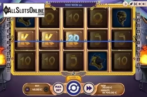 Win Screen. Egyptian Stone from Spinmatic