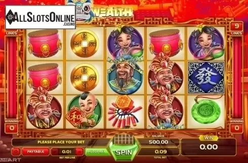 Reels screen. Emperors wealth from GameArt