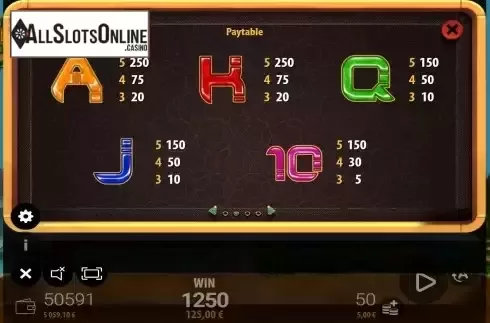 Paytable screen 2