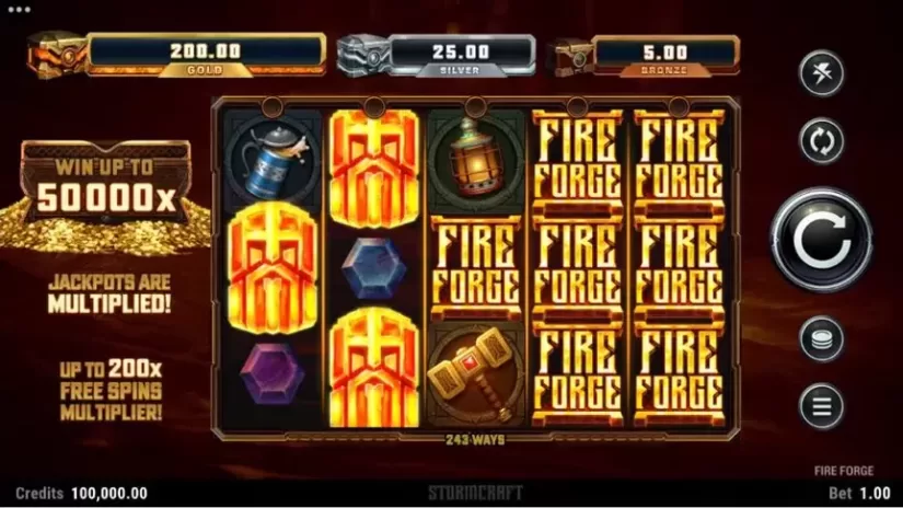 Fire Forge slot screenshot 1
