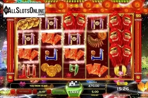 Win screen 2. Fortune Lions (GameArt) from GameArt