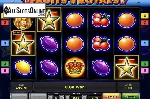 Scatter. Fruits´n Royals from Greentube
