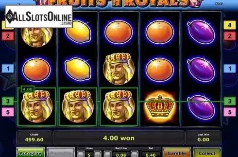 Win. Fruits´n Royals from Greentube