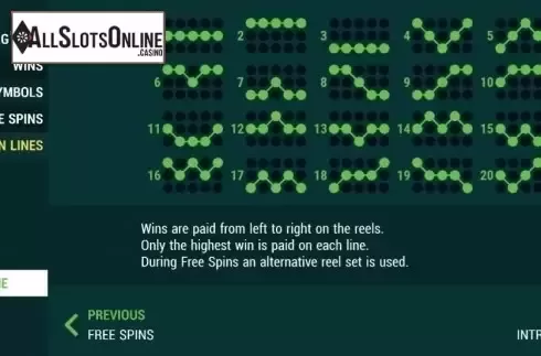 Paylines. Fruity Looty from Slot Factory