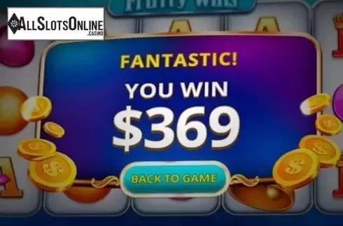 Win Screen. Fruity Wins from NetoPlay