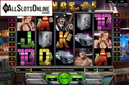Reel screen. Gangs of New York from Platin Gaming