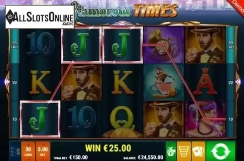 Win Screen. Glamorous Times from Bally Wulff