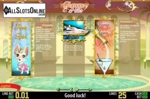 Paytable 2. Glamour Hills HD from World Match