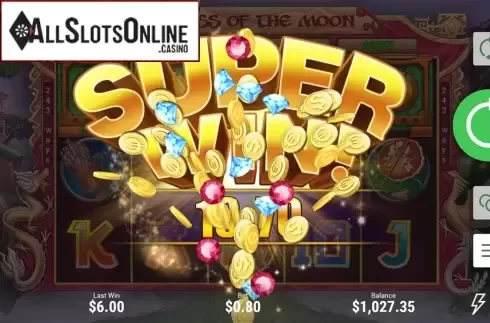 Super Win screen. Goddess Of The Moon (Booongo) from Booongo