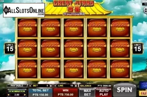 Game workflow 2. Great Stars SA from Spadegaming