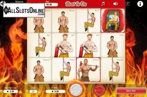 Game Workflow screen. Heat Is On (Booming Games) from Booming Games
